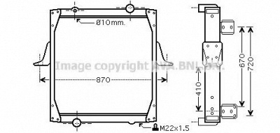 AVA QUALITY COOLING re2068 -  Радиатор, охлаждение двигателя